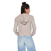 Haut à capuchon en tricot gaufré No Boundaries pour femmes