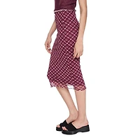 No Boundaries Women's Mesh Midi Skirt