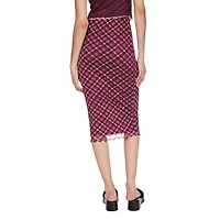 No Boundaries Women's Mesh Midi Skirt