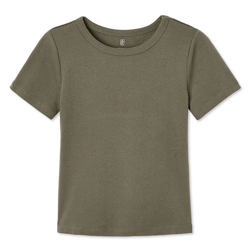 No Boundaries Women's Short Sleeve Baby Tee, Sizes XS-XXL