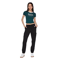 No Boundaries Women's Short Sleeve Baby Tee