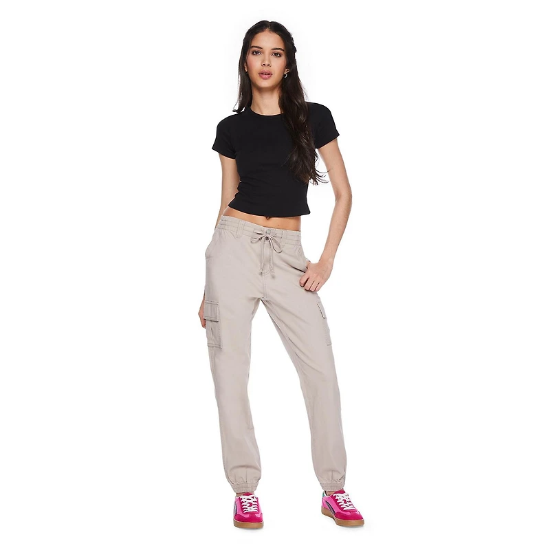 No Boundaries Women's Short Sleeve Baby Tee