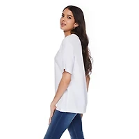 T-shirt surdimensionné No Boundaries pour femmes Tailles TP–TTG