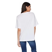 T-shirt surdimensionné No Boundaries pour femmes Tailles TP–TTG