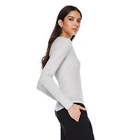 No Boundaries Women's Long Sleeve Henley Top