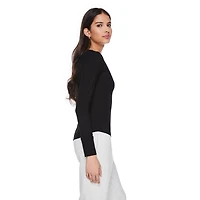 No Boundaries Women's Long Sleeve Henley Top, Sizes XS-XXL