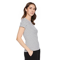 T-shirt côtelé à encolure ras du cou George pour femmes