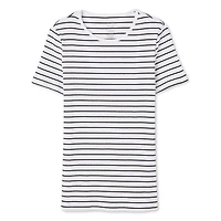 T-shirt côtelé à encolure ras du cou George pour femmes
