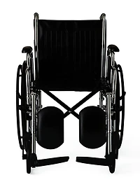 Medline Excel Wheelchair, Removable Desk-Length Arms, Elevating Leg Rests, Black, 18"
