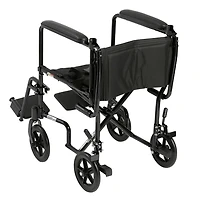 Fauteuil de transport léger en noir avec siège de 17 po de Drive Medical