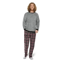 George Men's Plush Top and Microfleece Pant 2-Piece PJ Set