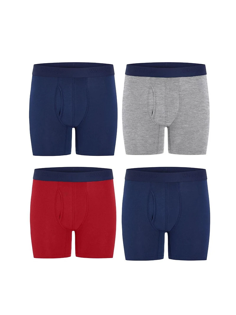 Wrangler Men's Cotton Stretch Boxer Brief Set