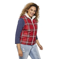 Love Ellen DeGeneres Women's Plus Plaid Reversible Vest