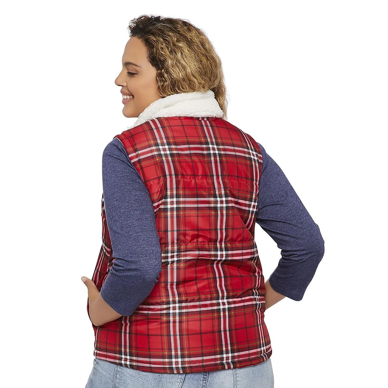 Love Ellen DeGeneres Women's Plus Plaid Reversible Vest