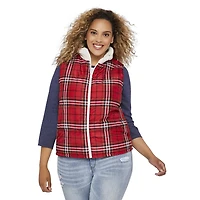 Love Ellen DeGeneres Women's Plus Plaid Reversible Vest