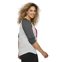 Love Ellen DeGeneres - Tee-shirt à drapeau de baseball raglan pour femmes