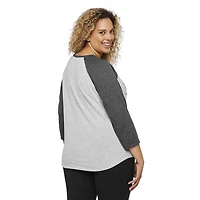Love Ellen DeGeneres - Tee-shirt à drapeau de baseball raglan pour femmes