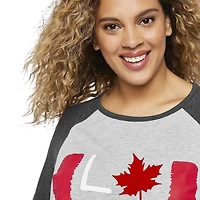 Love Ellen DeGeneres - Tee-shirt à drapeau de baseball raglan pour femmes