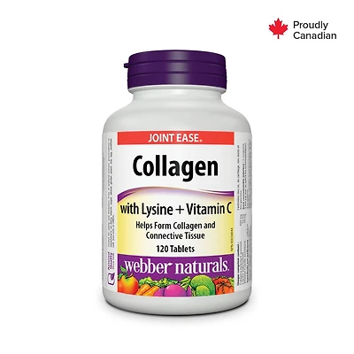 Webber Naturals® Collagène avec Lysine + Vitamine C 120 comprimés