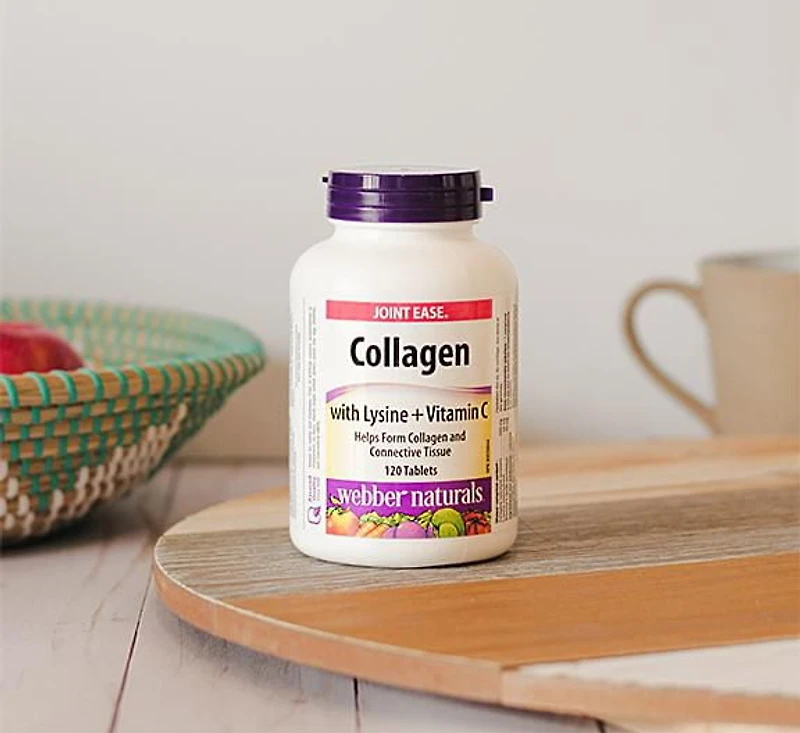 Webber Naturals® Collagène avec Lysine + Vitamine C 120 comprimés