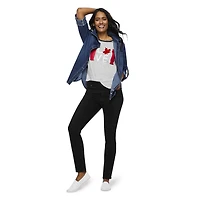 Love Ellen DeGeneres Raglan Baseball Flag Tee