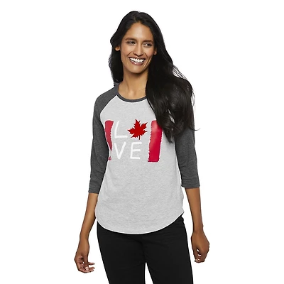 Love Ellen DeGeneres Raglan Baseball Flag Tee