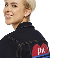 Love Ellen DeGeneres Women’s Heart Denim Jacket