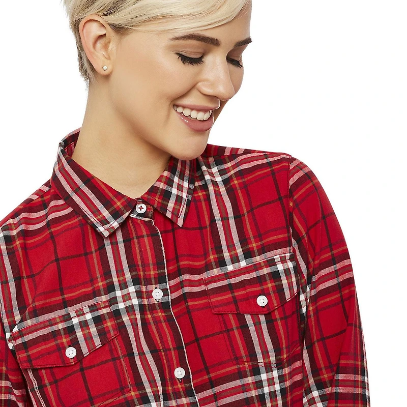 Love Ellen DeGeneres Women's Plaid Button-Down Shirt