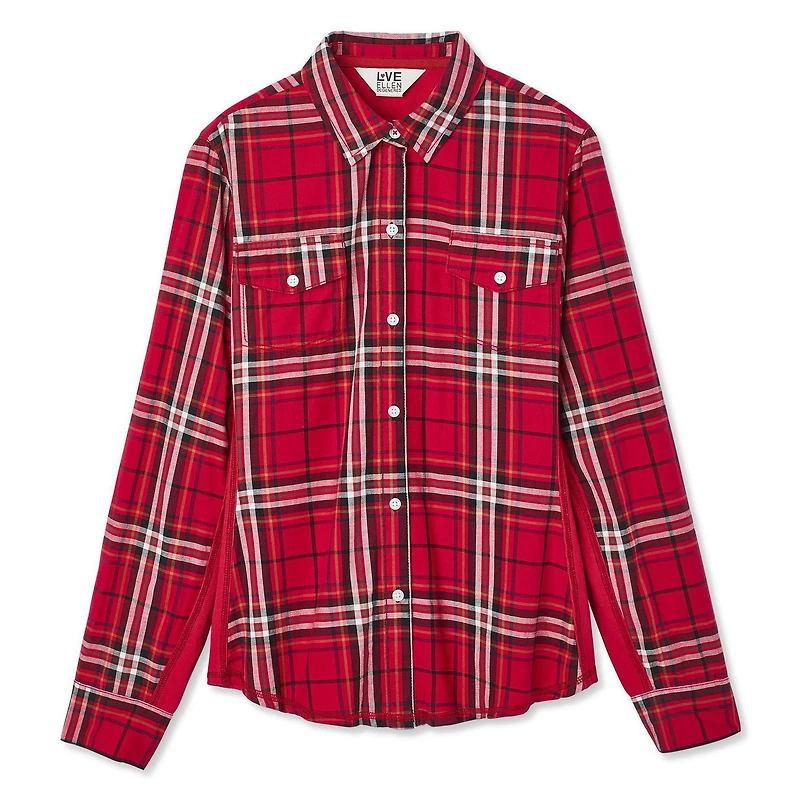 Love Ellen DeGeneres Women's Plaid Button-Down Shirt