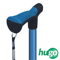 Hugo Aqua Adjustable Folding Cane with Reflective Strap