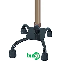 Hugo Cocoa Adjustable Quad Cane for Right or Left Hand Use, Small Base