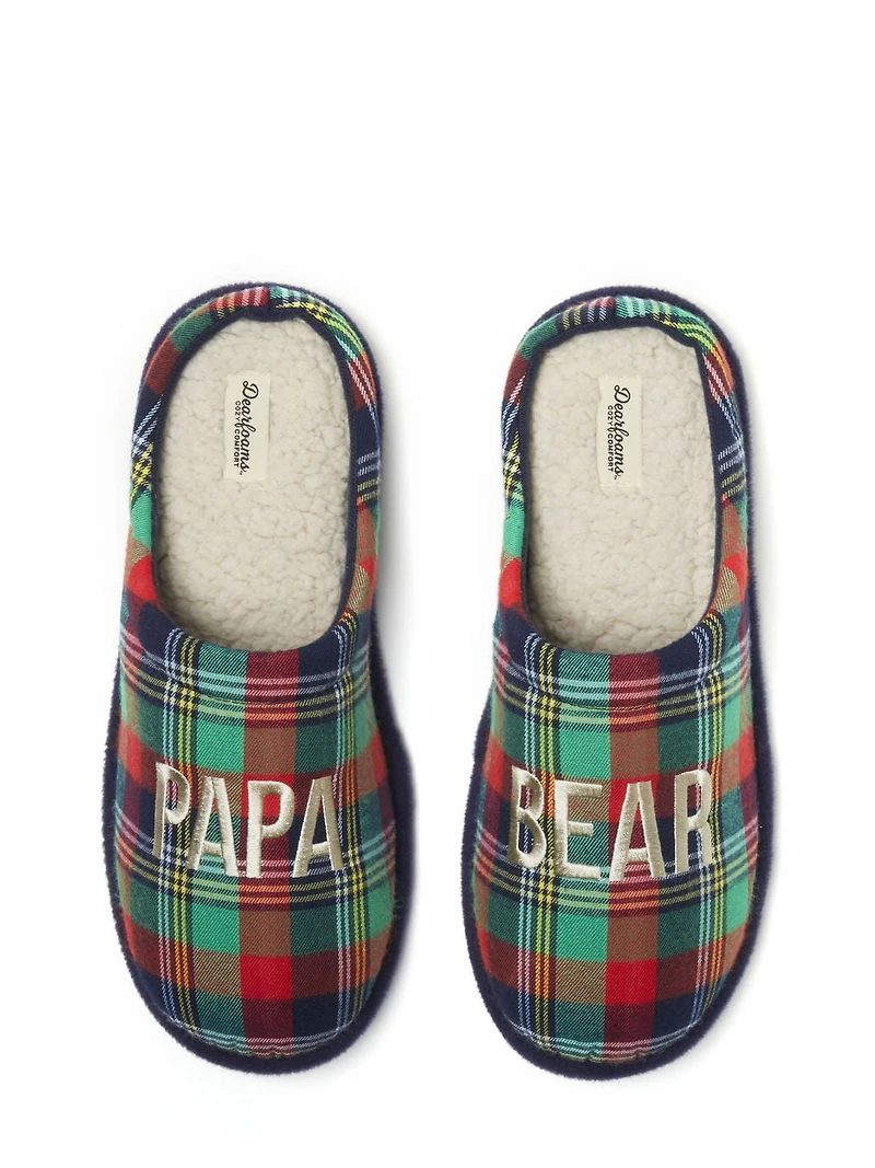 Dearfoams Cozy Comfort Pantoufles Papa Bear pour hommes PANTOUFLES DF PAPA OURS