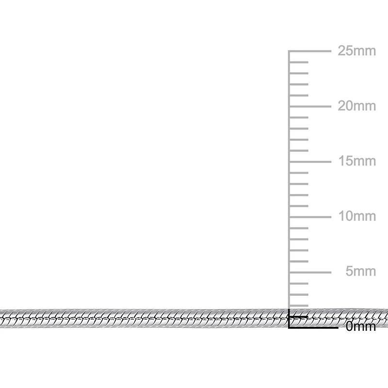 Miabella Sterling Silver Snake Chain Men's Bracelet