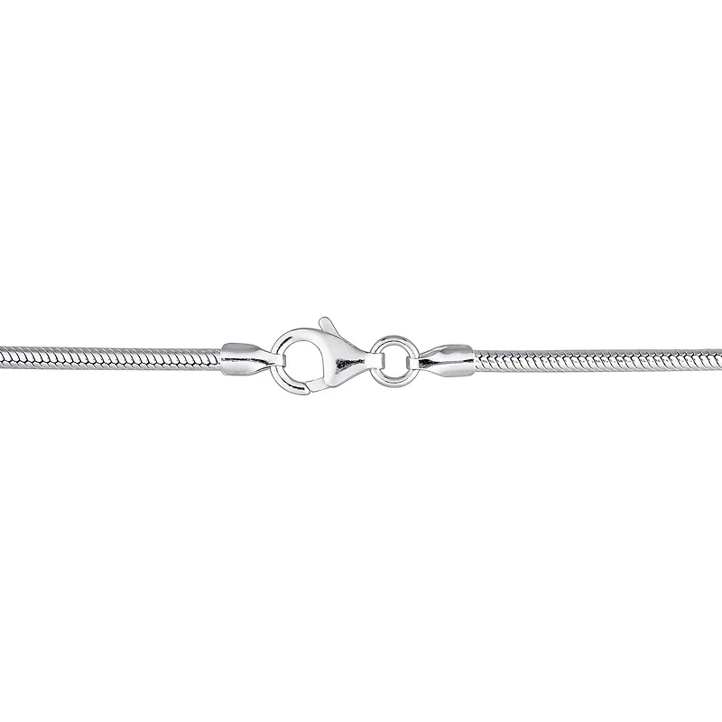 Miabella Sterling Silver Snake Chain Men's Bracelet