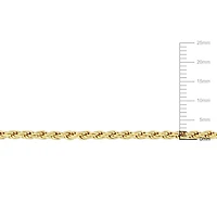 Bracelet en chaîne tressée de Miabella en argent sterling plaqué or jaune 18K