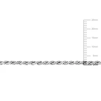 Miabella Sterling Silver Rope Chain Necklace