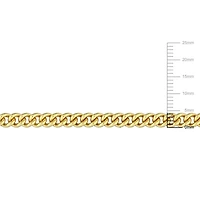 Collier en chaîne à maille plate de Miabella en argent sterling plaqué or jaune 18K