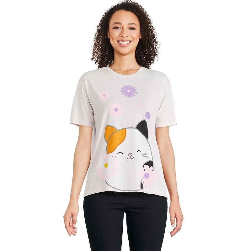 T-shirt à manches courtes Squishmallows pour femmes Tailles TP–TG