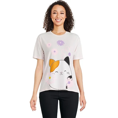 T-shirt à manches courtes Squishmallows pour femmes Tailles TP–TG