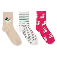 Lot de 3 paires de mi-chaussettes George pour femmes Pointures 6-10