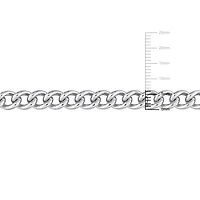 Miabella Sterling Silver Curb Link Necklace