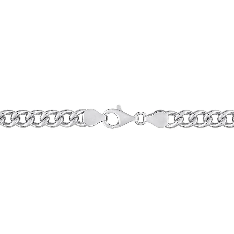 Miabella Sterling Silver Curb Link Necklace