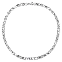 Miabella Sterling Silver Curb Link Necklace