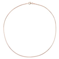 Miabella 18K Rose Gold Plated Sterling Silver Snake Chain Necklace
