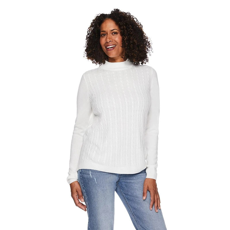 Chandail en maille torsadée Iyla pour femmes Tailles P-TTG