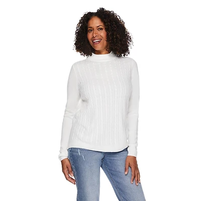 Chandail en maille torsadée Iyla pour femmes Tailles P-TTG