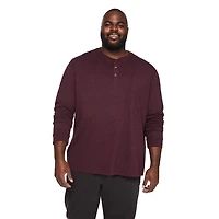 George Big Men's Long Sleeve Henley Tee