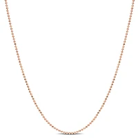 Miabella 18K Rose Gold Plated Sterling Silver Ball Chain Necklace