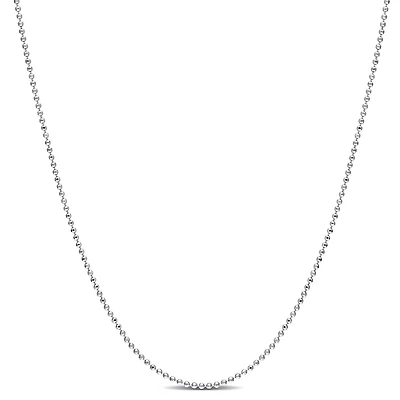 Miabella Sterling Silver Ball Chain Necklace