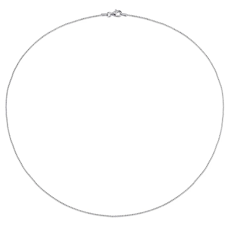 Collier en chaîne à bille de Miabella en argent sterling